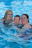 Beth, Eddie and Kristen in the pool